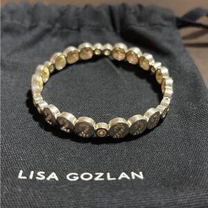 Lisa Gozlan Silver Angel Number Bracelet 7”